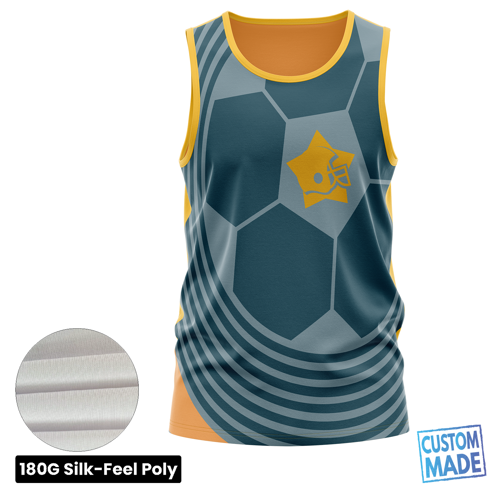 Unisex & Kids' Sublimation Jersey Style Tank Top - 180G Silk-Feel