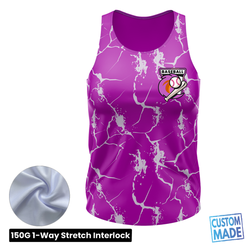 Women's Sublimation Jersey Style Tank Top - 150G Interlock
