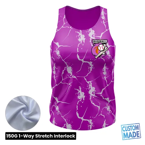 Women's Sublimation Jersey Style Tank Top - 150G Interlock
