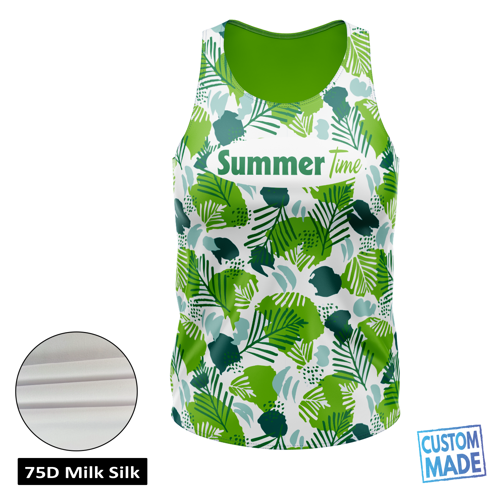 Women's Sublimation Jersey Style Tank Top - Spandex Interlock
