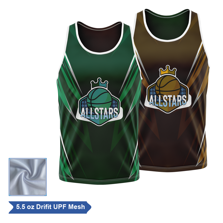Sublimation UPF Mesh Reversible Tank Top - Men, Women, Kids