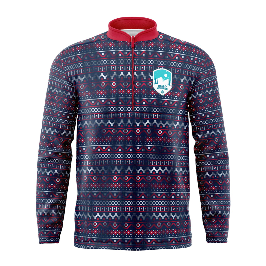 Unisex & Kids' Sublimation 220G Ultra Light Quarter Zip Sweatshirt