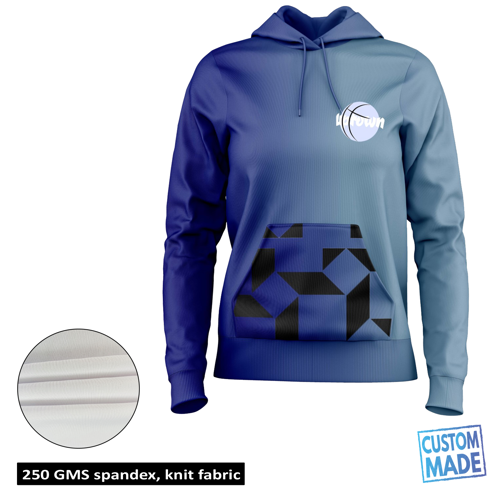 Women's Sublimation 250G Lightweight Kangaroo Hoodie