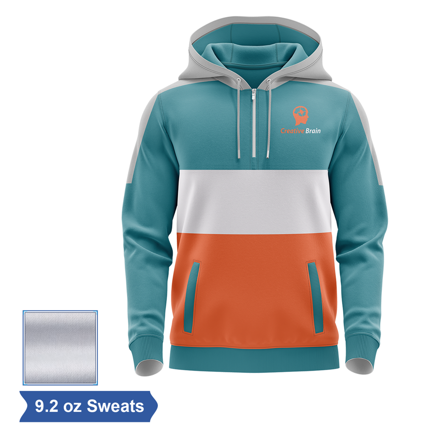 Unisex & Kids' Sublimation UPF Performance Qtr-Zip Hoodie