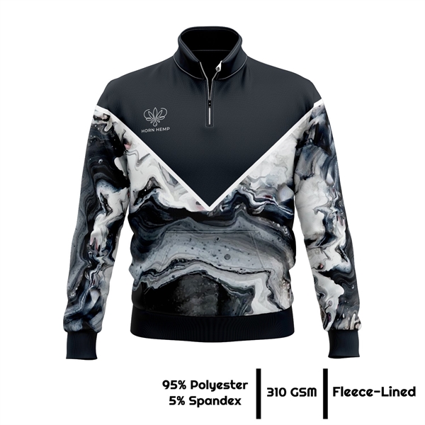 Unisex & Kids' Sublimation 310G Fleece-Lined Quarter Zip