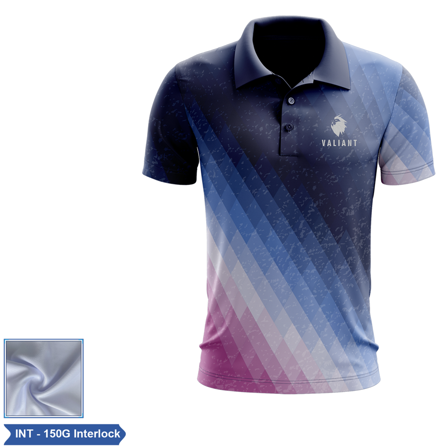 Unisex & Kids' Sublimation 150G Interlock Short Sleeve Polo