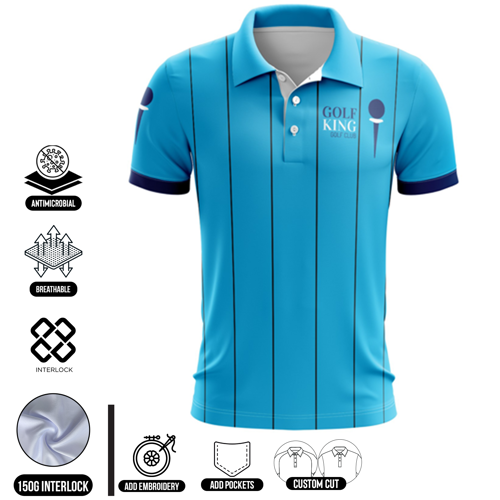 Unisex & Kids' Sublimation Performance Short Sleeve Polo - 150G Interlock