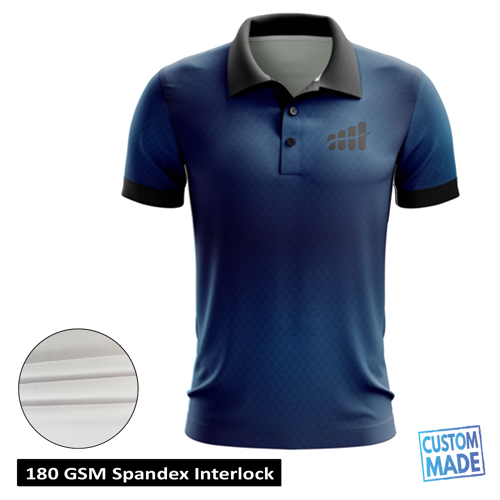 Unisex & Kids' Sublimation Short Sleeve Polo - Spandex Interlock
