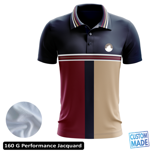 Sublimation Performance Short Sleeve Polo - 160G Jacquard - Men, Women, Kids