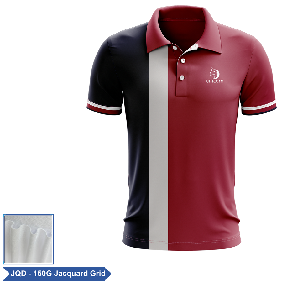 Sublimation Short Sleeve Polo - 160G Jacquard - Men, Women,