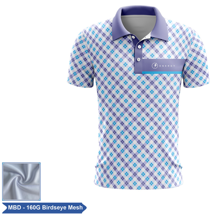 Sublimation Short Sleeve Polo - 160G Birdseye Mesh - Men, Women, Kids