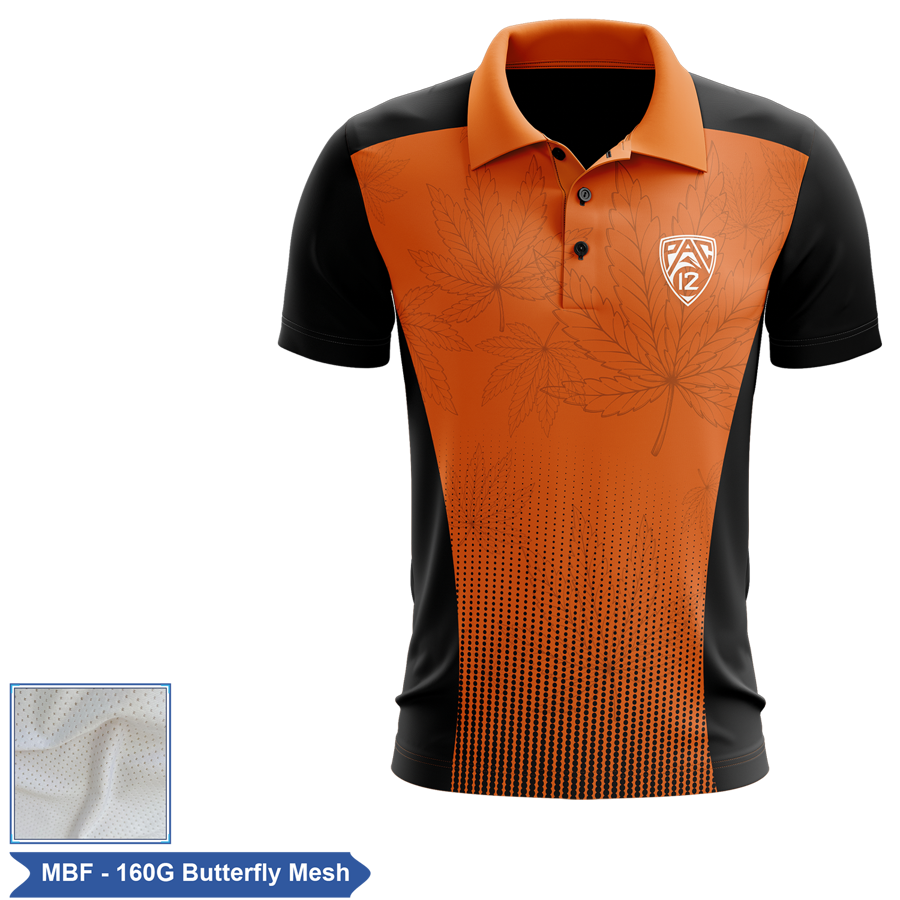 Sublimation Butterfly Mesh Short Slv Polo - M/W/K