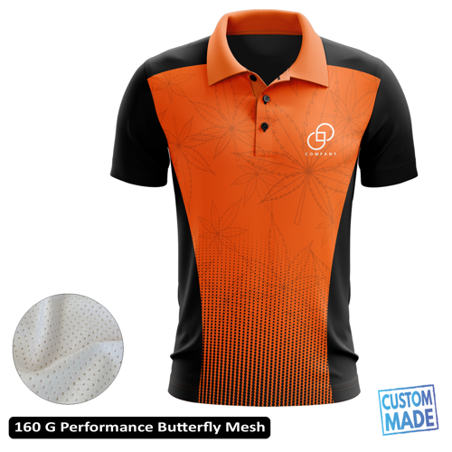 Sublimation Performance Short Sleeve Polo - 160G Butterfly Mesh - Men, Women, Kids