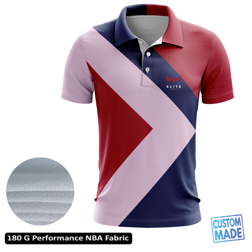Sublimation Performance Short Sleeve Polo - 180G NBA Fabric - Men, Women, Kids