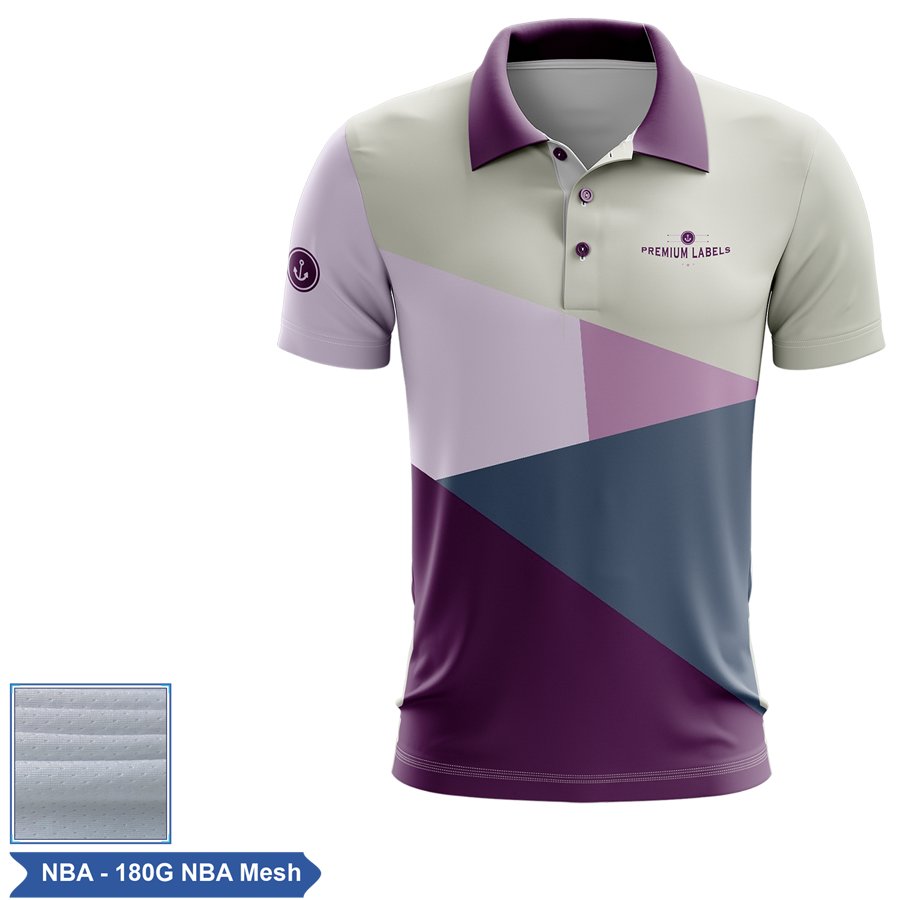 Sublimation NBA Mesh Short Sleeve Polo - Men, Women, Kids