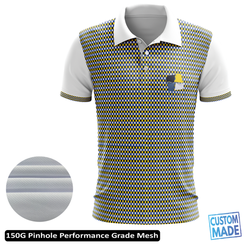 Sublimation Performance Short Sleeve Polo - 150G Pinhole Mesh - Men, Women, Kids