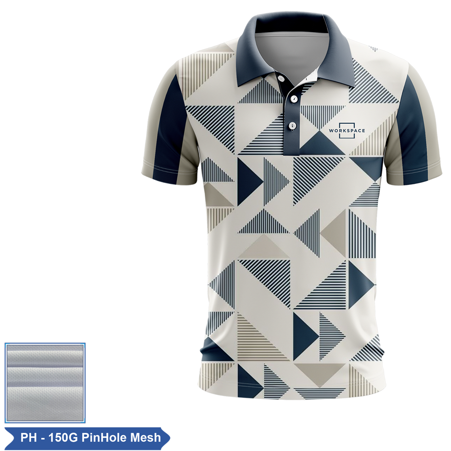 Sublimation Short Sleeve Polo - 150G Pinhole Mesh - Men, Women, Kids