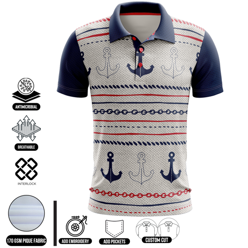 Unisex & Kids' Sublimation Short Sleeve Polo - Pique