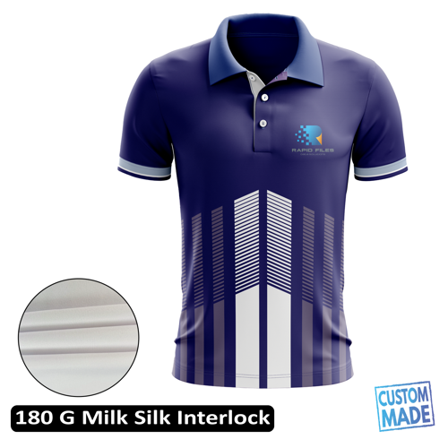 Sublimation Performance Short Sleeve Polo - 180G Silk-Feel Interlock - Men, Women, Kids