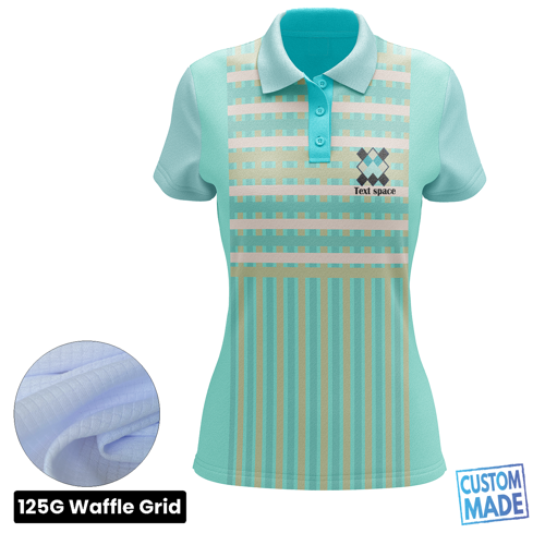 Sublimation Performance Short Sleeve Polo - 125G Waffle Grid - Men, Women, Kids