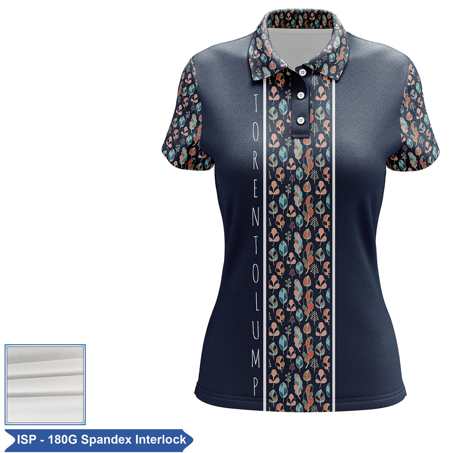 Women's Sublimation Spandex Interlock Short Sleeve Polo