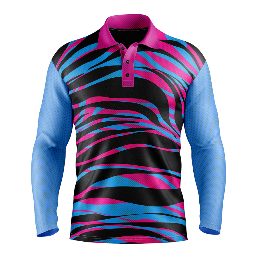 Sublimation Long Sleeve Polo - Spandex Interlock - Men, Women, Kids