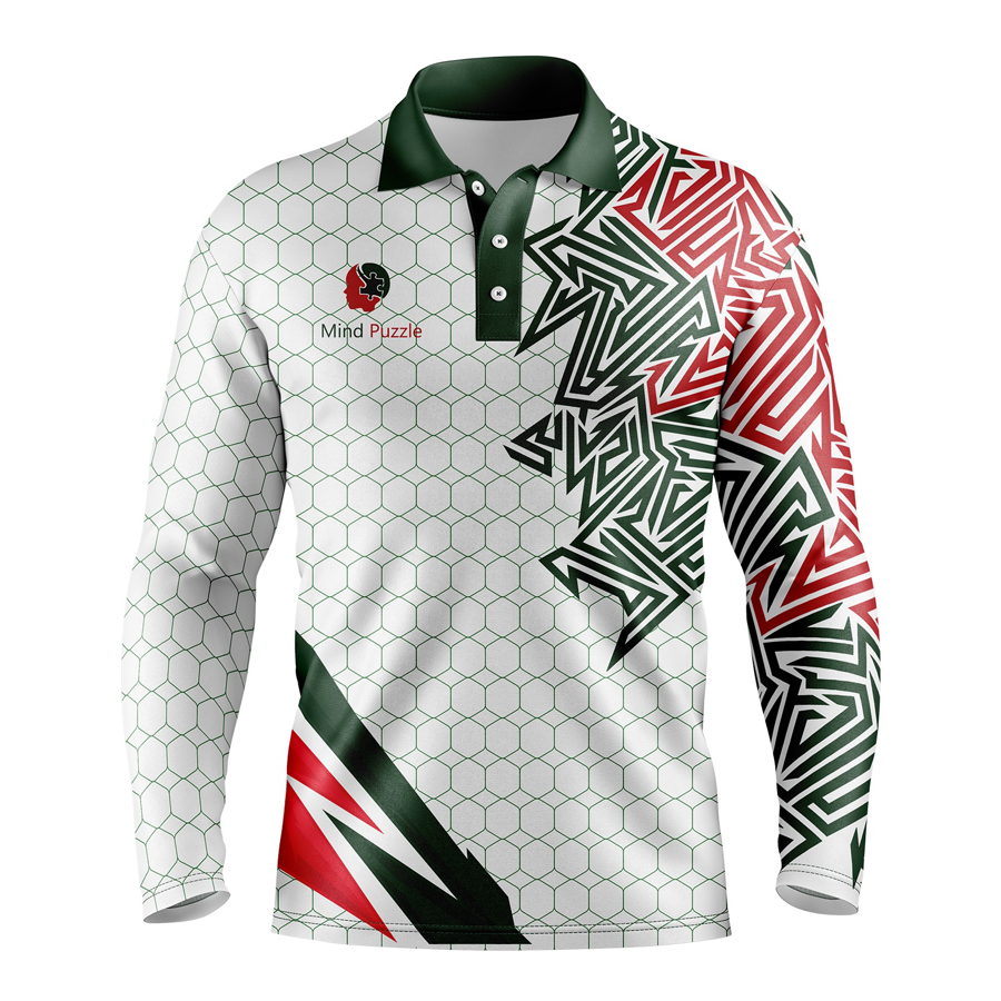 Sublimation Long Sleeve Polo - Pique - Men, Women, Kids