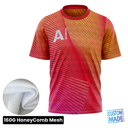 Unisex & Kids' Sublimation Short Sleeve T-Shirt - 160G Honeycomb Mesh