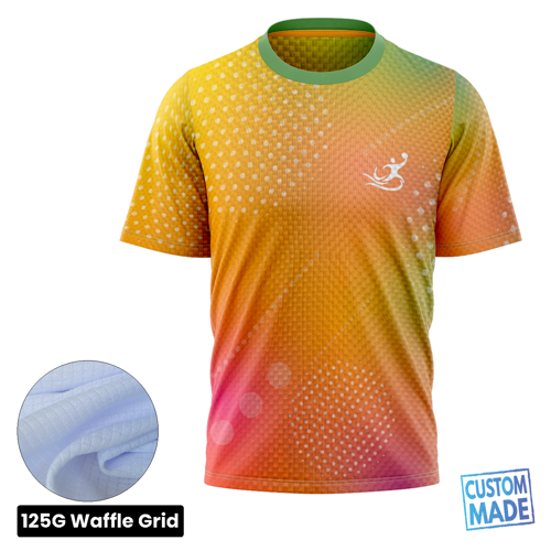 Unisex & Kids' Sublimation Short Sleeve T-Shirt - 125G Waffle Grid