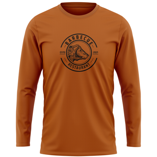 Unisex Long Sleeve T-Shirt - 180G Milk Silk w/ Heat Press