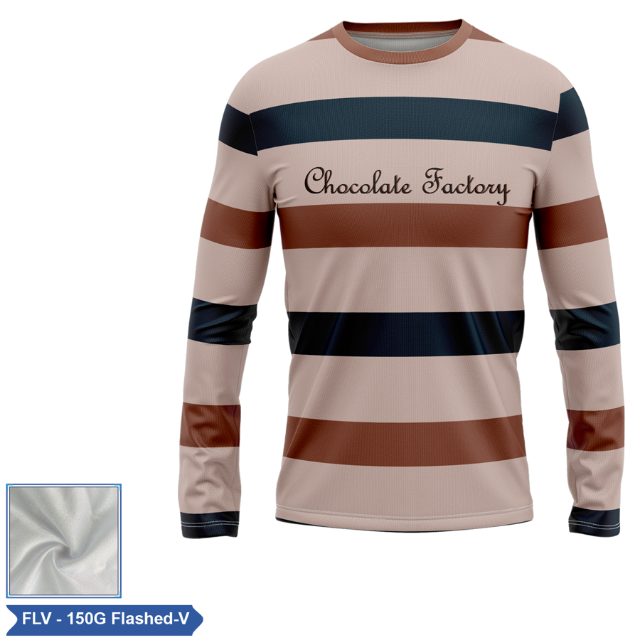 Sublimation Flashed-V Long Slv T-Shirt - Unisex, Women, Kids