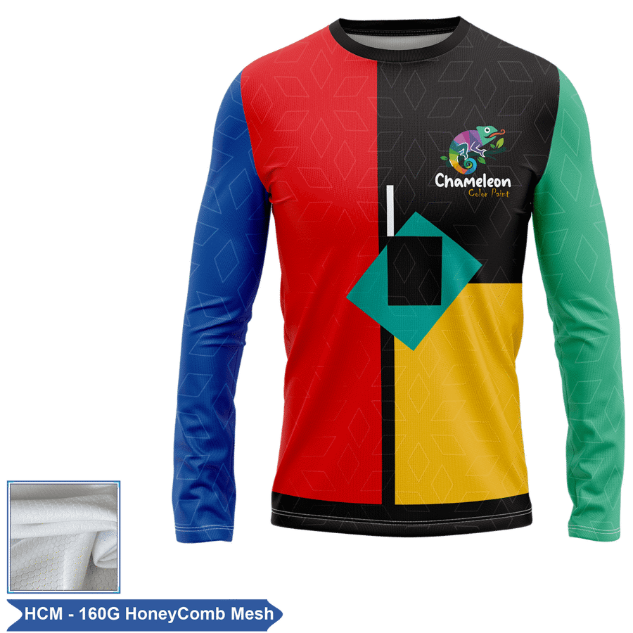 Unisex & Kids Sublimation Honeycomb Mesh Long Sleeve T-Shirt