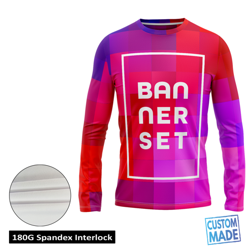 Unisex & Kids' Sublimation Long Sleeve T-Shirt - Spandex Interlock