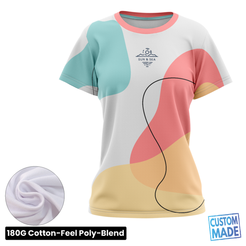 Women's Sublimation 180G Cotton-Feel Short Sleeve T-Shirt