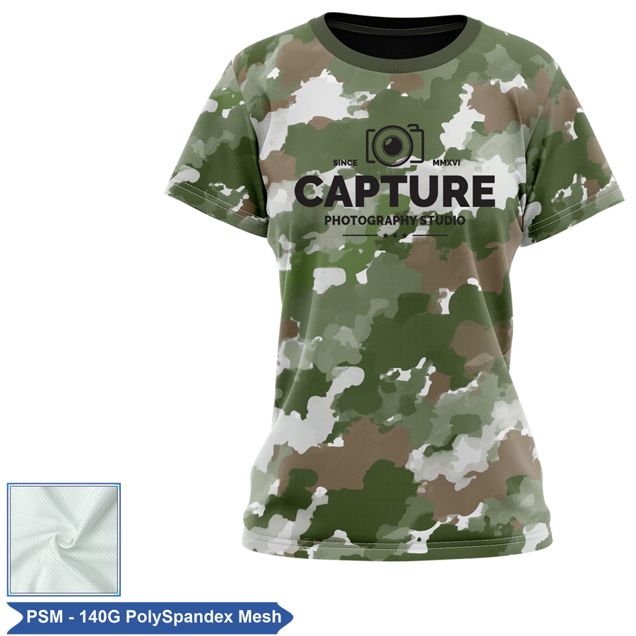 Women's Sublimation 140G Mesh Short Sleeve T-Shirt