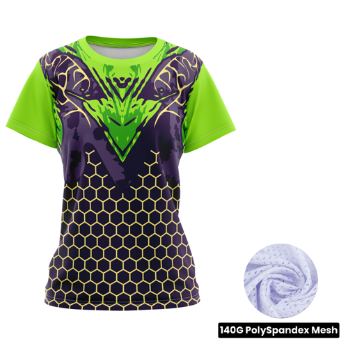 Women's Sublimation 140G Mesh Short Sleeve T-Shirt