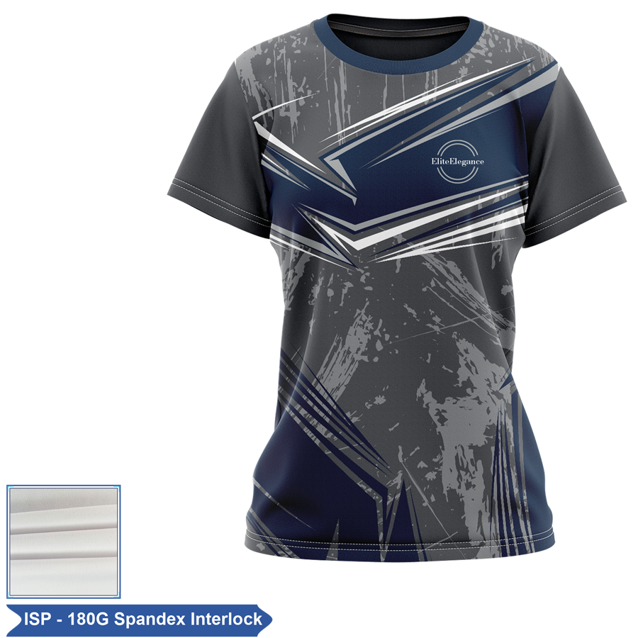 Women's Sublimation Spandex Interlock Short Sleeve T-Shirt