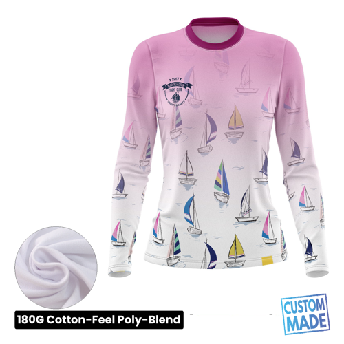 Women's Sublimation 180G Cotton-Feel Long Sleeve T-Shirt