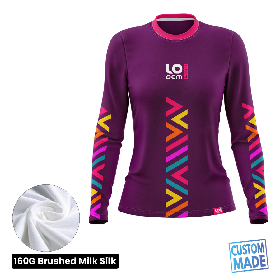 Women's Sublimation 160G Brushed Milk Silk Long Sleeve
