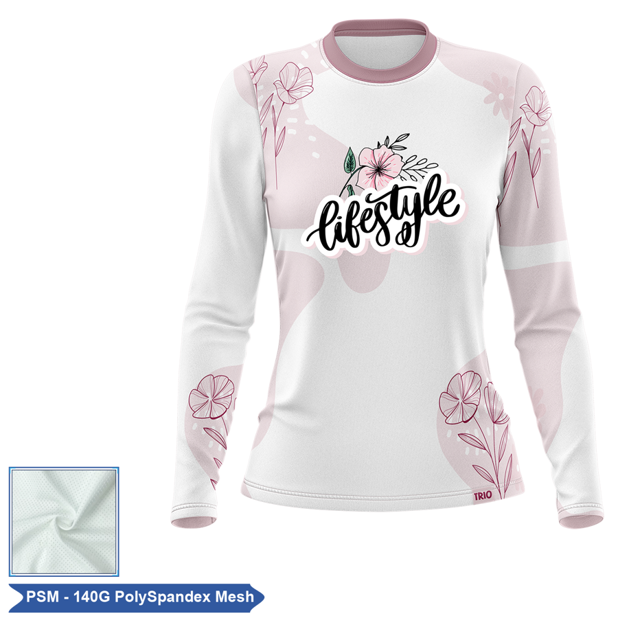 Women's Sublimation 140G Mesh Long Sleeve T-Shirt
