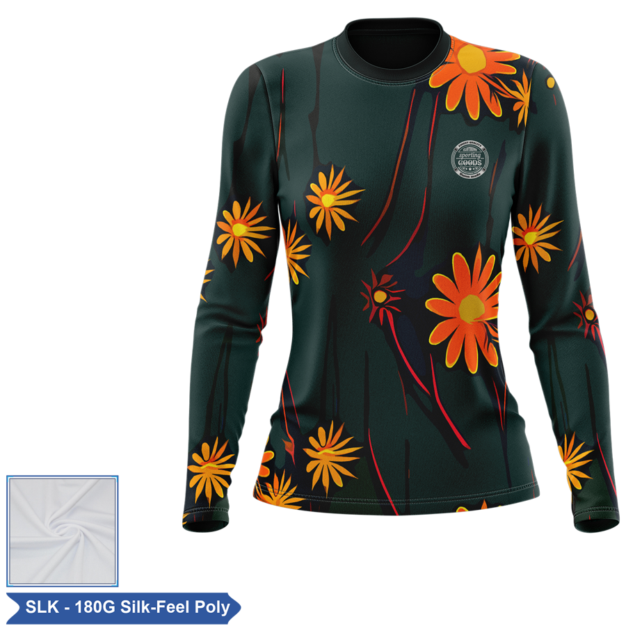 Women's Sublimation Long Sleeve T-Shirt - 180G Silk-Feel