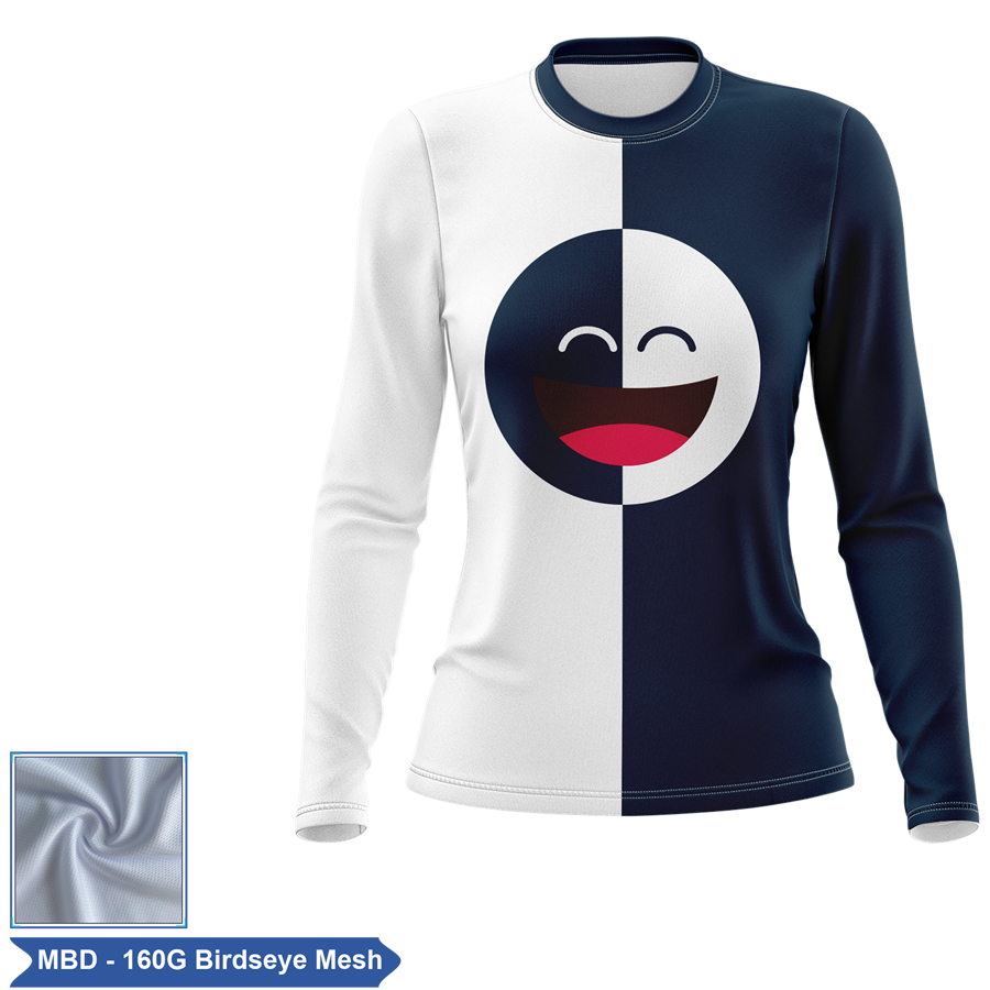 Women's Sublimation Long Sleeve T-Shirt - 160G Birdseye Mesh