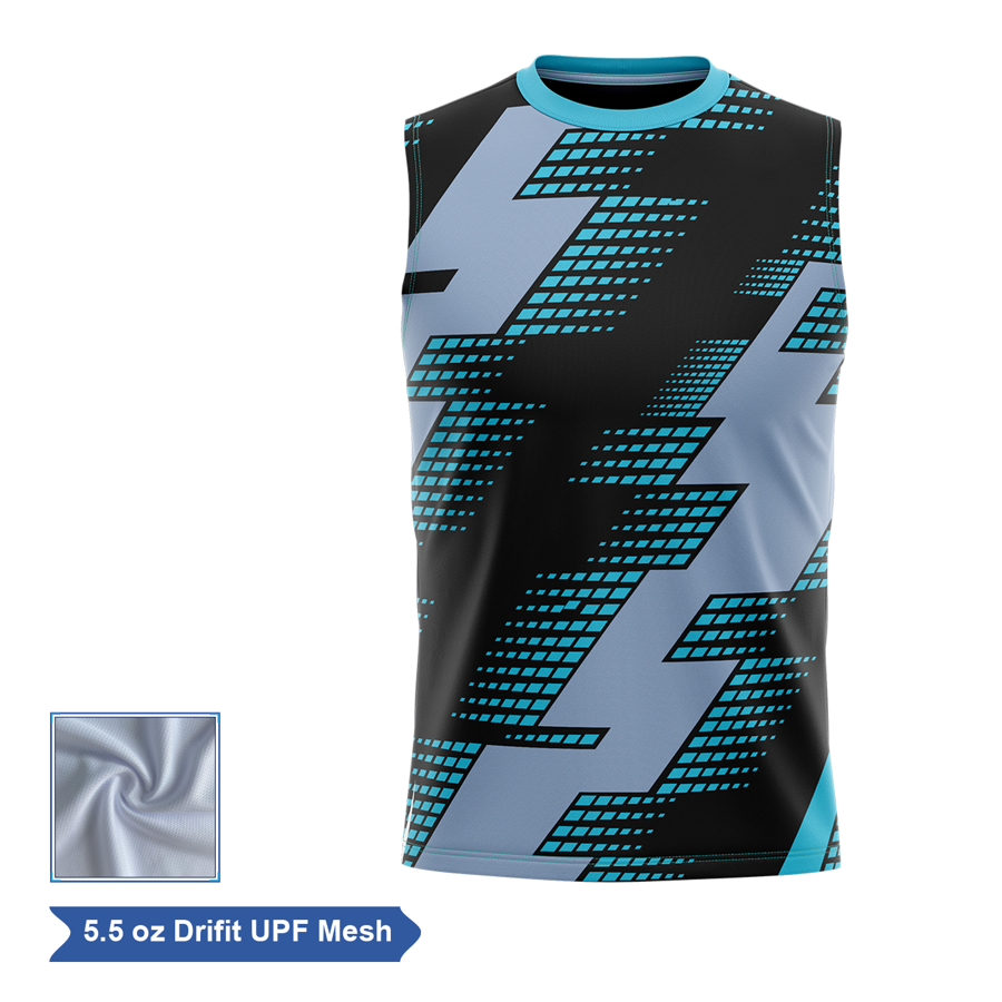 Sublimation UPF Mesh Sleeveless T-Shirt - Men, Women, Kids