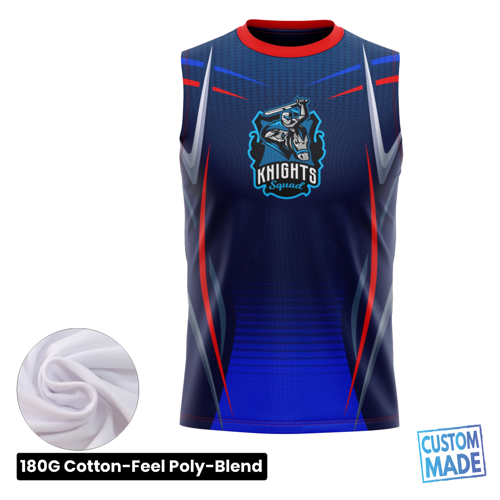 Unisex & Kids' Sublimation Sleeveless T-Shirt - 180G