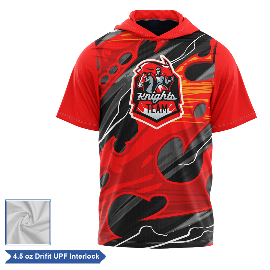 Sublimation UPF DriFit Short Sleeve Hooded T-Shirt - Men,