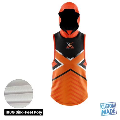 Unisex & Kids' Sublimation Sleeveless Hooded T-Shirt - 180G