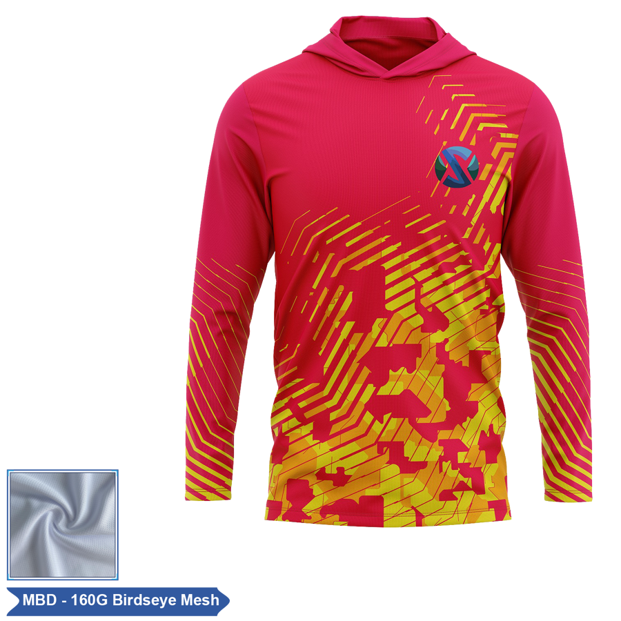 Unisex & Kids' Sublimation 160G Birdseye LS Hooded T-Shirt