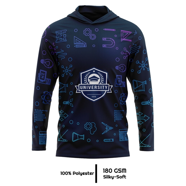 Unisex & Kids' Sublimation 180G Silk-Feel Long Sleeve Hooded