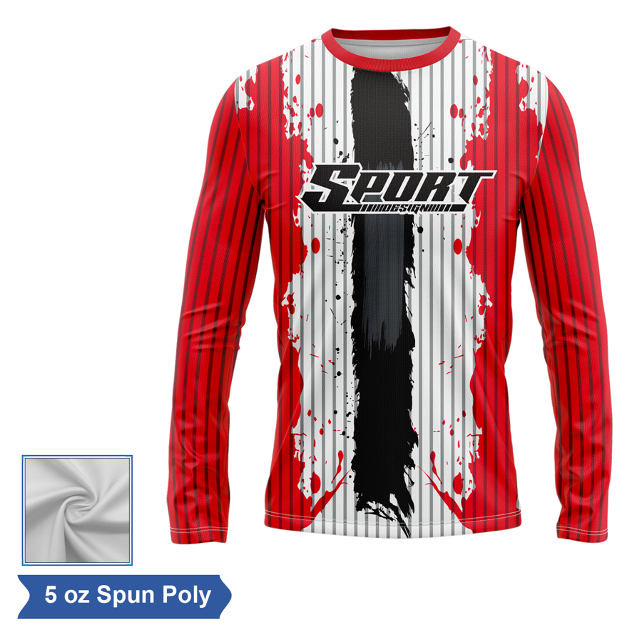 Sublimation Spun Polyester (Cotton Touch) Long Sleeve T-Shirt - Men, Women, Kids