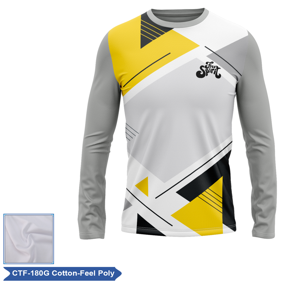 Unisex & Kids' Sublimation Cotton-Feel Long Sleeve T-Shirt - Economy